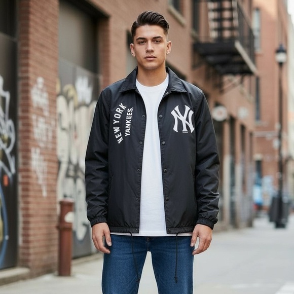 New Era Black Yankees Windbreaker - Picture 1 of 5